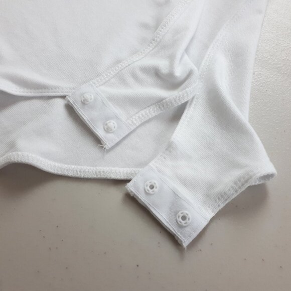 Mangopop Square Neck Sheer Long Sleeve Bodysuit - Picture 5 of 16